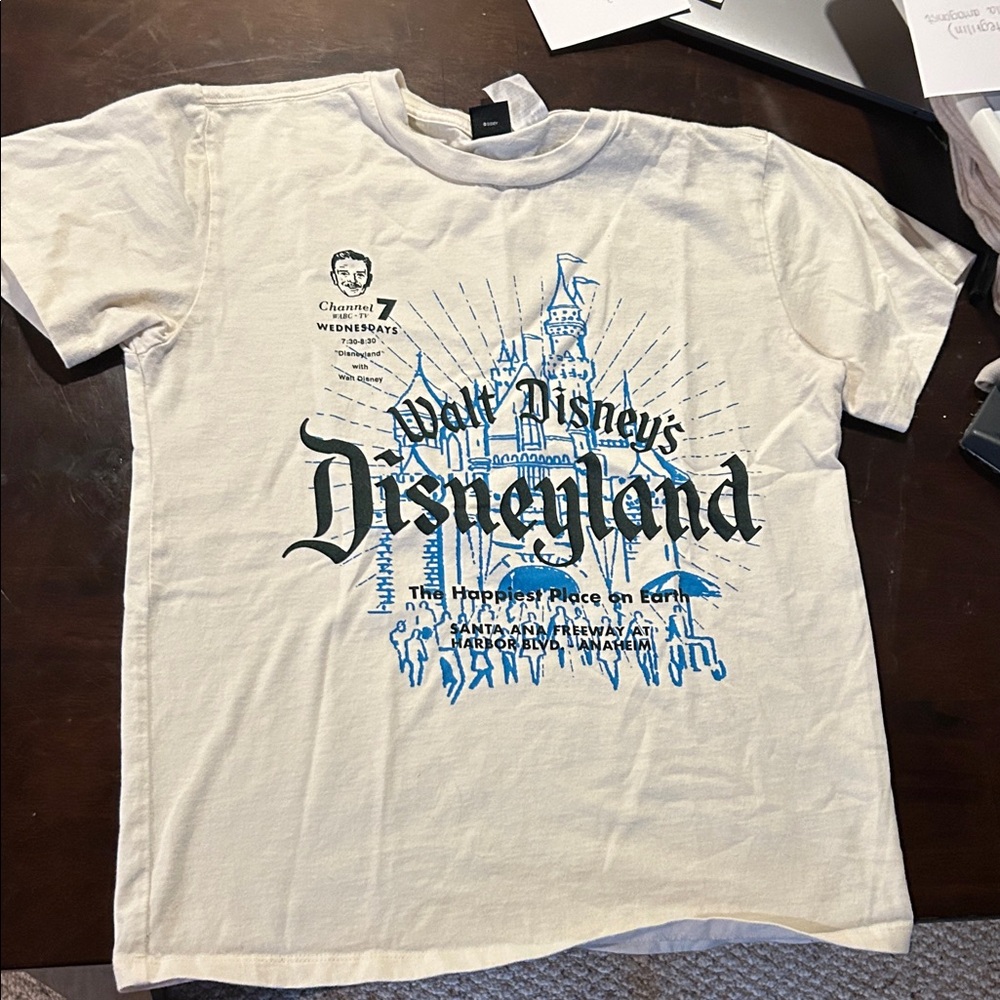 Disney White and Blue Graphic Tee